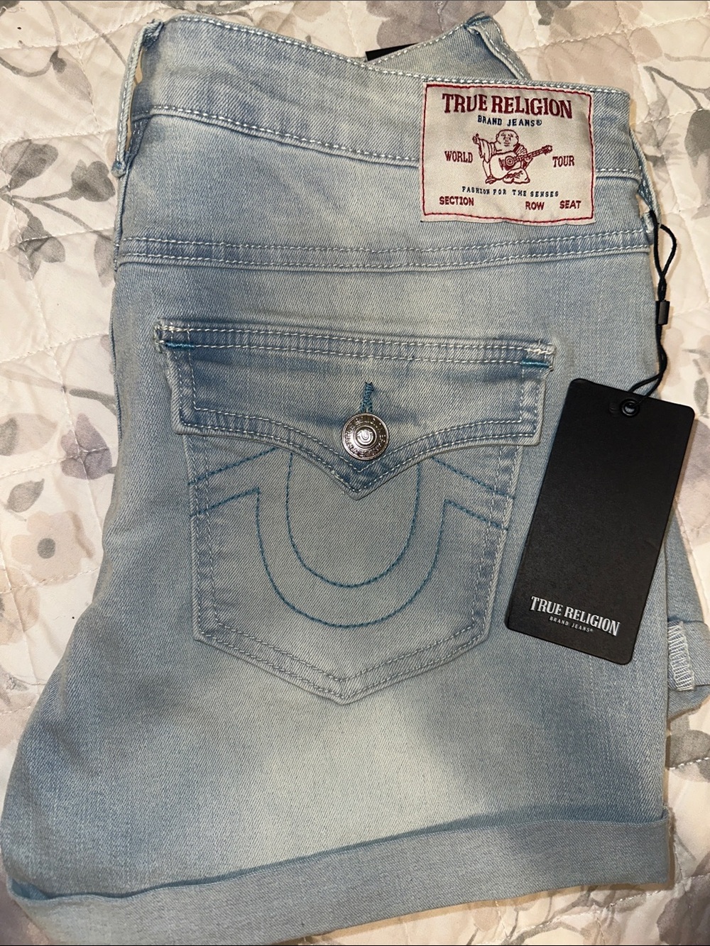 True Religion Light Blue Boyfriend Jeans